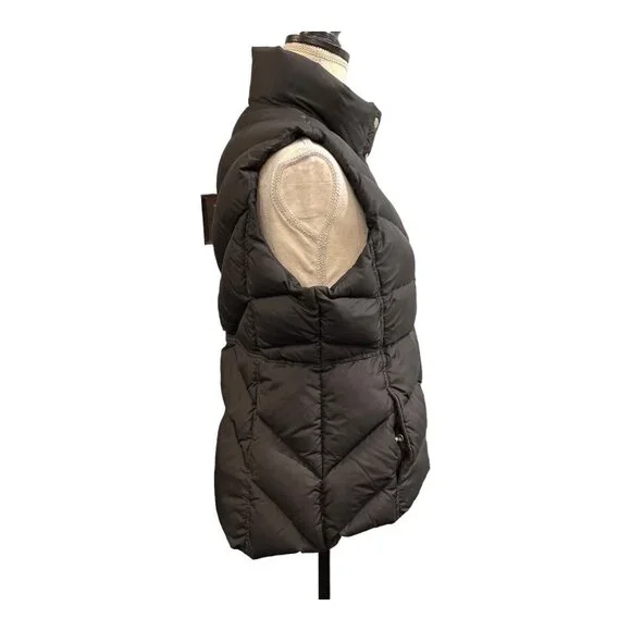 J Crew Puffer Vest Womens L Black Down Filled High Neck Classic Outdoor Preppy - Picture 4 of 8
